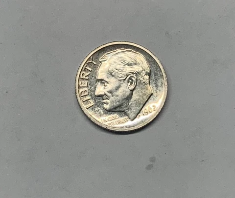 1962-P Roosevelt Dime 90% Silver - Unknown Grade - Free Shipping Cover