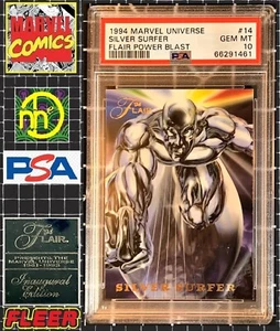 1994 Marvel Annual Flair - Power Blast - #14 Silver Surfer - PSA 10 GEM MINT - Picture 1 of 4