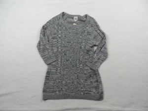 Suéter túnica pulóver jaspeada Effeci talla M gris manga 3/4 bolsillos largos - Imagen 1 de 5