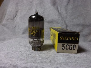 vintage electronic tube , Sylvania, 5CG8, new old stock,9 pin - Picture 1 of 2