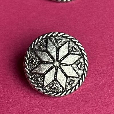 Vintage Pewter Buttons 8 ~Tinn-Per 13/16” EXCELLENT QUALITY!❄️ Norwegian - Image 1 of 4