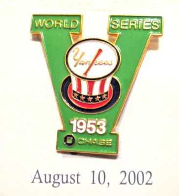 NEW YORK YANKEES August 2002 Promo Lapel Pin "1953 World Series" by Chase Bank - Image 1 of 4