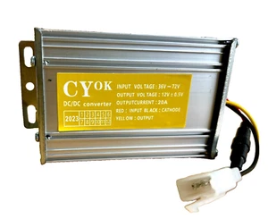 Electric Bicycle Voltage Converter-Adapter Transformer DC 36-72V To 12V/10A/20A - Picture 1 of 4
