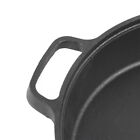 Cast Iron Pot Dual Loop Handle 25cm Uncoated Dutch Oven Flat Bottom For Soup SL