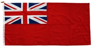 Red ensign traditionally sewn MoD approved woven flag fabric uk merchant civil - Picture 1 of 18