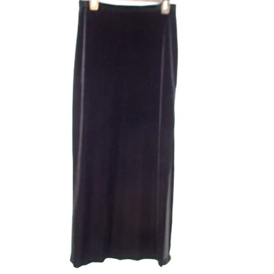 vtg Tadashi Black Velvet Maxi Skirt Size 12 maxi Formal Dressy goth - Image 1 of 4