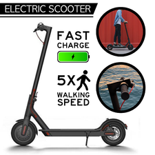 Lightweight Compact Electric Scooter LED Brakes Adults Mobility Commuter Fold Up