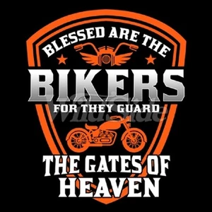 NUEVA Camiseta Para Hombre Manga Corta Bendita Motociclistas Motociclistas NEGRO BOGO 50% - Imagen 1 de 15