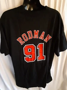 Chicago Bulls Rodman #91 Men's Mitchell Ness Shirt  2X up to 5XLT - Picture 1 of 6