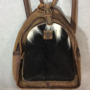 Mochila de cuero STS Ranch premium de cuero de vaca con bolsillos de baronesa occidental para mujer - Imagen 1 de 19