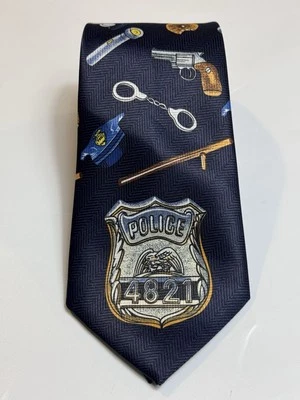 Corbata de cuello Police Sheriff diseño azul marino de A Rogers Foto 1 de 4