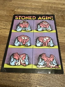 R Crumb ~ Stoned Agin! Vintage Postcard - Picture 1 of 4