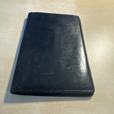 Porta pasaporte Coach vintage de cuero negro Foto 1 de 4