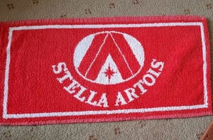 Stella Artois Beer-Bar Towel Rare Used - Picture 1 of 12