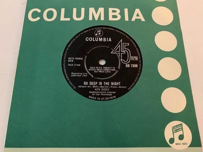 KEN DODD So Deep Is The Night /No-One's Listening 1964 Columbia DB7398 NEAR MINT - Image 1 of 2