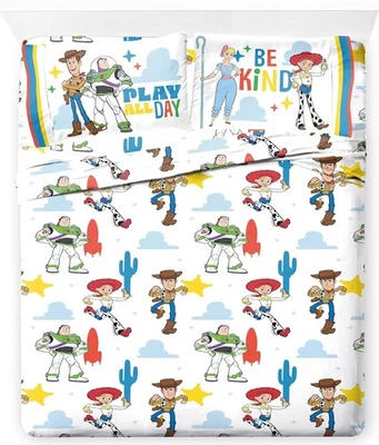 Juego de sábanas Disney Pixar Toy Story "Juega todo el día" reina para niños-AB0FR9HBD2P8 Foto 1 de 4