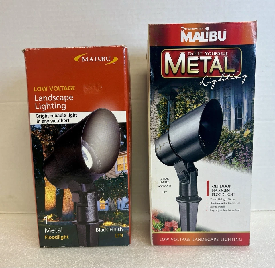 Malibu Black Metal Lighting Outdoor Landscape Light Floodlight 10 Watt LT9
