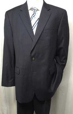 RALPH LAUREN Navy Stripe Suit 48 Long - Image 1 of 4