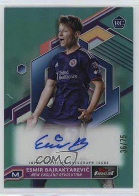 2023 Topps Finest MLS Aqua Refractor /75 Esmir Bajraktarevic Rookie Auto RC - Image 1 of 2