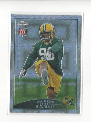 2009 Topps Chrome Xfractor #TC112 B.J. Raji RC Rookie Packers - Image 1 of 2