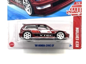 Honda Civic EF (Rojo Objetivo) #28 Intercambio de ruedas SUPER PERSONALIZADO Hot Wheels '90 por AEB - Imagen 1 de 8