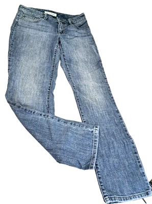 Pantalones de mezclilla Chico's clásicos platino para mujer 00/talla 2 tiro Y2K 8" 28x30 Foto 1 de 4