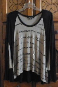 Damen Karen by Karen Kane schwarz/grau Langarmshirt Größe Medium - Bild 1 von 3