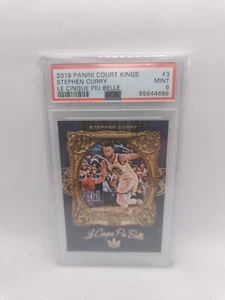 Stephen Curry #3 2019-20 Panini Court Kings Le Cinque Piu Belle PSA 9 neuwertig Etui - Bild 1 von 2