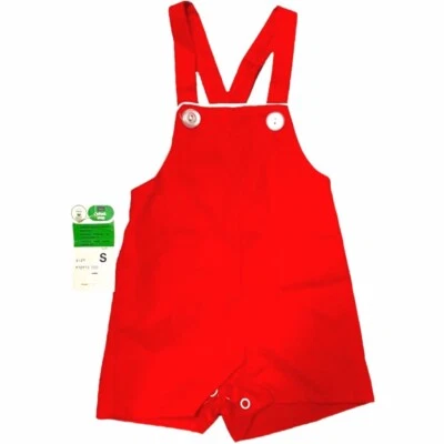 Nuevo de Lote Antiguo Sears Unisex Sm Mameluco Mono Mono Pantalones Cortos Perma Prest Rojo Foto 1 de 4