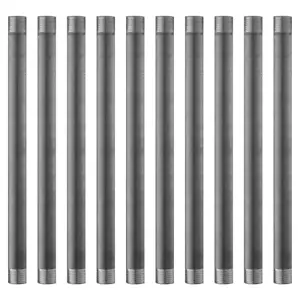 1/2" x 24" Industrial Black Pipe Nipple Pack of 10 - Picture 1 of 7