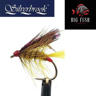 Wunderschöne George Hopper Forellenfliege 12x Silverbrook Fliegen Fliegenfischen Größe 10/12/14
