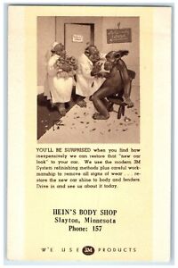 c1910's Hein's Repair Body Shop Monkeys Slayton Minnesota MN Antique Postcard