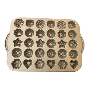 *NORDICWARE 30 Mini Bundt Candies Tea Cake Pan Hearts Flowers Stars Holiday - Picture 1 of 6