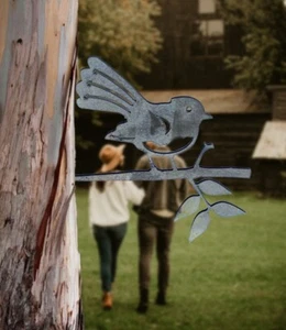 3mm THICK CORTEN STEEL Australian Wren Bird Garden Ornament Sculpture Outdoor - Picture 1 of 4