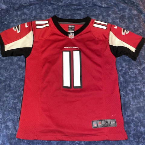 NFL Atlanta Falcons Julio Jones #11 On Field Football Jersey Red YOUTH MEDIUM Cover