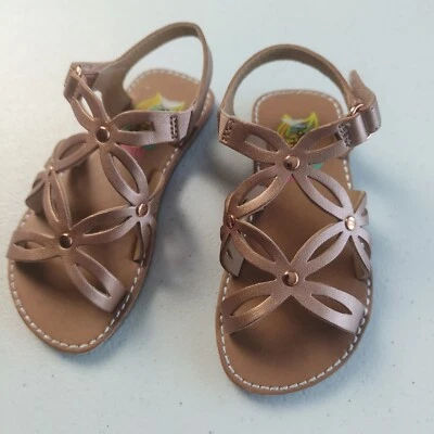 Sandalias Rachel Zapatos Daisyweave Punta Abierta para Niñas Marrón Talla 7 Foto 1 de 4