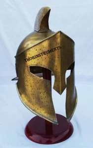 300 Movie Armor Helmet Antique Brass Armor Spartan Medieval Halloween Helmet - Picture 1 of 4