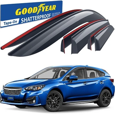 Parasoles de lluvia protectores de viento para Subaru Impreza Hatchback 2017-2023 Foto 1 de 4