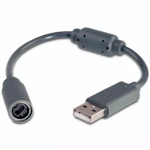 USB Breakaway Dongle Cable Cord Adapter For Xbox 360 PC Wired Controller - Picture 1 of 5
