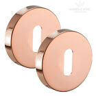 Polished Copper Keyhole Escutcheons Keyhole Cover Plates (Pair)