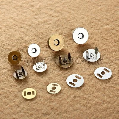14mm 18mm Round Magnetic Snap Fasteners Clasps Buttons For Handbag Craft Sewing - Image 1 of 4
