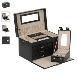 NEW Wolf Heritage Rectangular BLACK Jewelry Box - Bild 1 von 5