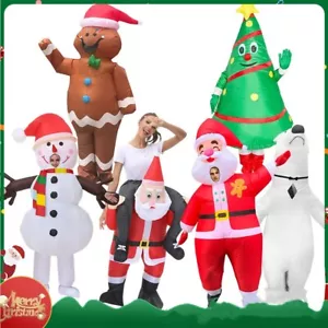Adulto Inflable Árbol de Navidad Disfraz Paseo en Santa Claue Hombre de Nieves Elegante Vestido - Imagen 1 de 8