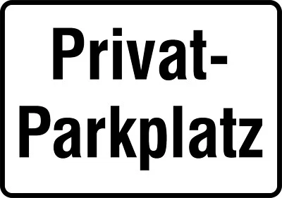 SCHILDER-ROSCHER Schild Parken verboten Privat-Parkplatz - Alu-Dibondschild 3 mm, 297x210 mm