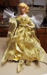 FIBER OPTIC CHRISTMAS ANGEL 12" TREE TOPPER BY HOLIDAY ACCENTS - Picture 1 of 7