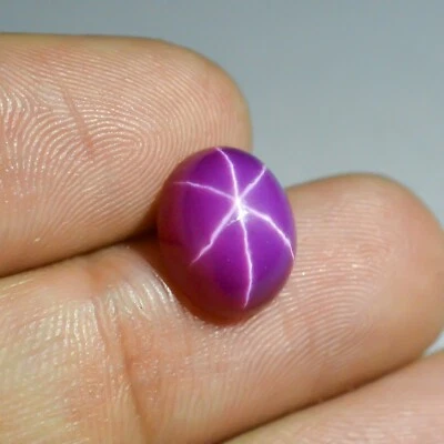 5 Cts Lab Created Pink Star Ruby July Birthstone For Making Ring - Image 1 of 3