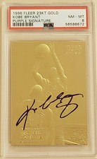 PSA 8 Kobe Bryant 1996 Fleer 23KT Gold Purple Signature Rookie serial #
