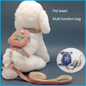 Pet Leash Multi Functional Bag Dog Traction Rope Adjustable Pet Chest Collar