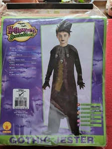 Children's Gothic Jester Halloween Costume Size 3-4 Years - Picture 1 of 5