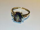 9Ct Gold Mystic Topaz And Diamond Ring Size P